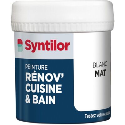 Testeur peinture meuble blanc mat SYNTILOR Renov' cuisine et bain 0.075l - Publicité Testeur peinture meuble blanc mat SYNTILOR Renov' cuisine et bain 0.075l - Publicité