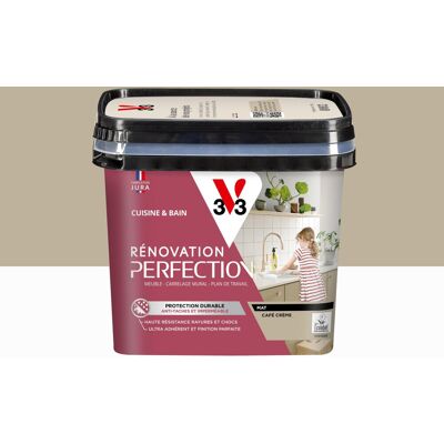 Peinture meuble, V33 Rénovation cuisine et bain, 0.75l, café crème mat - Publicité Peinture meuble, V33 Rénovation cuisine et bain, 0.75l, café crème mat - Publicité