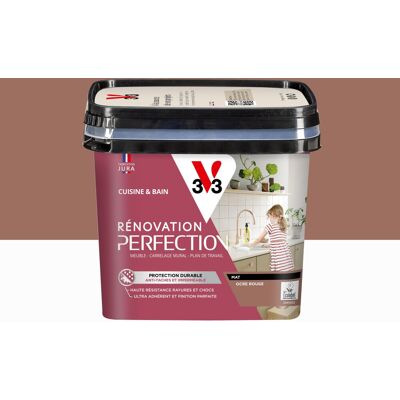 Peinture meuble, V33 Rénovation cuisine et bain, 0.75l, ocre rouge mat - Publicité Peinture meuble, V33 Rénovation cuisine et bain, 0.75l, ocre rouge mat - Publicité