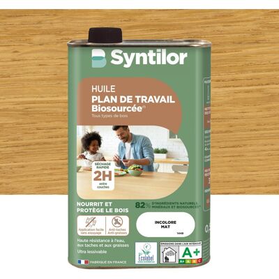 Huile plan de travail NATURE PROTECT SYNTILOR incolore mat 0L5 - Publicité Huile plan de travail NATURE PROTECT SYNTILOR incolore mat 0L5 - Publicité