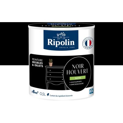 Peinture meuble et objet, RIPOLIN, noir houvert 0.5l - Publicité Peinture meuble et objet, RIPOLIN, noir houvert 0.5l - Publicité