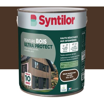 Peinture exterieure bois Ultra protect SYNTILOR brun normand satine 2.5l - Publicité Peinture exterieure bois Ultra protect SYNTILOR brun normand satine 2.5l - Publicité