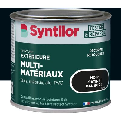 Peinture exterieure bois, aluminium, pvc . SYNTILOR noir satine 125ml - Publicité Peinture exterieure bois, aluminium, pvc . SYNTILOR noir satine 125ml - Publicité