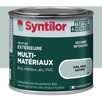 Peinture exterieure bois, aluminium, pvc . SYNTILOR ciel gris satine 125ml - Publicité Peinture exterieure bois, aluminium, pvc . SYNTILOR ciel gris satine 125ml - Publicité