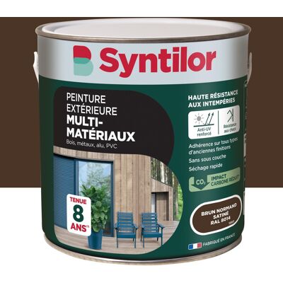 Peinture exterieure bois, aluminium, pvc . SYNTILOR brun normand satine 2l - Publicité Peinture exterieure bois, aluminium, pvc . SYNTILOR brun normand satine 2l - Publicité
