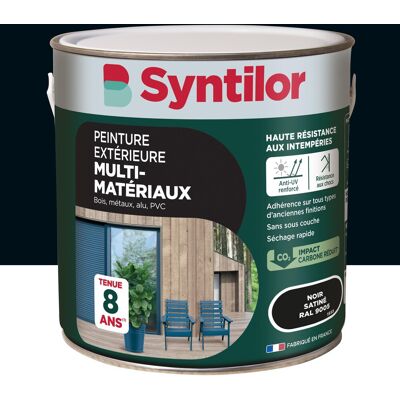 Peinture exterieure bois, aluminium, pvc . SYNTILOR noir satine 2l - Publicité Peinture exterieure bois, aluminium, pvc . SYNTILOR noir satine 2l - Publicité