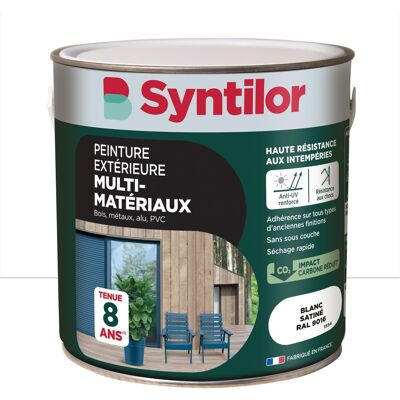 Peinture exterieure bois, aluminium, pvc . SYNTILOR blanc satine 2l - Publicité Peinture exterieure bois, aluminium, pvc . SYNTILOR blanc satine 2l - Publicité
