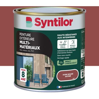 Peinture exterieure bois, aluminium, pvc . SYNTILOR ocre rouge satine 0.5l - Publicité Peinture exterieure bois, aluminium, pvc . SYNTILOR ocre rouge satine 0.5l - Publicité