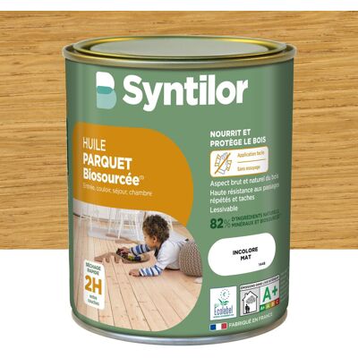 Huile parquet Nature protect SYNTILOR incolore mat 1 l - Publicité Huile parquet Nature protect SYNTILOR incolore mat 1 l - Publicité