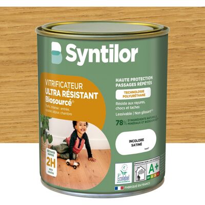 Vitrificateur parquet Nature protect SYNTILOR, incolore satiné 0.75 l - Publicité Vitrificateur parquet Nature protect SYNTILOR, incolore satiné 0.75 l - Publicité