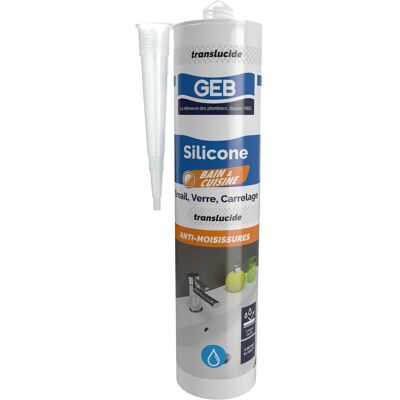 Silicone d'étanchéité 593351 GEB, translucide, 310 ml - Publicité Silicone d'étanchéité 593351 GEB, translucide, 310 ml - Publicité