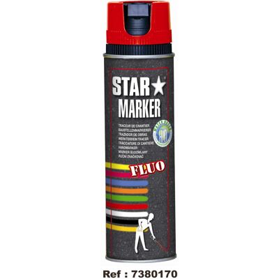 OUTIFRANCE Peinture de marquage temporaire Rouge fluo 500 mL - Publicité OUTIFRANCE Peinture de marquage temporaire Rouge fluo 500 mL - Publicité