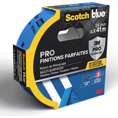 Ruban de masquage SCOTCH Finitions parfaites l.24 mm x L.41 m multisurface - Publicité Ruban de masquage SCOTCH Finitions parfaites l.24 mm x L.41 m multisurface - Publicité