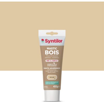 Mastic Biosourcé SYNTILOR bois clair 400 g - Publicité Mastic Biosourcé SYNTILOR bois clair 400 g - Publicité