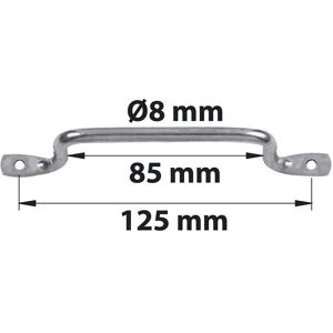 AFBAT Poignée fil à pattes D 8 x L 140 mm acier zingué blanc - Publicité AFBAT Poignée fil à pattes D 8 x L 140 mm acier zingué blanc - Publicité