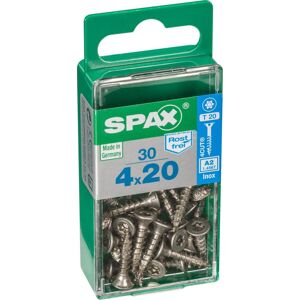 Lot de 30 vis inox tête fraisée torx SPAX, Diam.4 mm x L.20 mm - Publicité Lot de 30 vis inox tête fraisée torx SPAX, Diam.4 mm x L.20 mm - Publicité