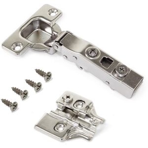 EMUCA Lot de 20 charnières droite pour montage en applique X91 - fermetures souples - Acier- Titane - Publicité EMUCA Lot de 20 charnières droite pour montage en applique X91 - fermetures souples - Acier- Titane - Publicité