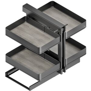 EMUCA Meuble d'angle articulé Harmony pour les meubles de cuisine - Droite/Gauche - Acier et Bois - Gris anthracite - Publicité EMUCA Meuble d'angle articulé Harmony pour les meubles de cuisine - Droite/Gauche - Acier et Bois - Gris anthracite - Publicité
