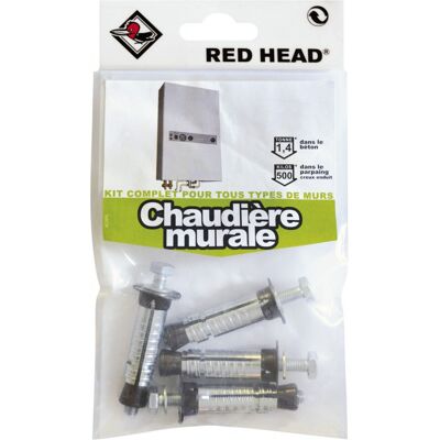 kit chevilles à expansion chaudière murale RED HEAD, Diam.12 x L.50 mm - Publicité kit chevilles à expansion chaudière murale RED HEAD, Diam.12 x L.50 mm - Publicité