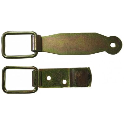 AFBAT Loquet et support acier zingué, H.65 x L.130 x P.10 mm - Publicité AFBAT Loquet et support acier zingué, H.65 x L.130 x P.10 mm - Publicité