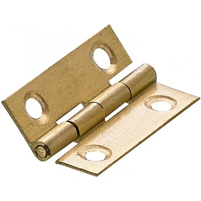 HETTICH Lot de 2 charnières universelles laiton pour meuble, L.38 x l.25 mm - Publicité HETTICH Lot de 2 charnières universelles laiton pour meuble, L.38 x l.25 mm - Publicité
