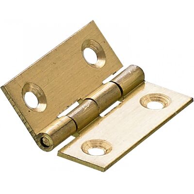 HETTICH Lot de 2 charnières universelles laiton pour meuble, L.38 x l.32 mm - Publicité HETTICH Lot de 2 charnières universelles laiton pour meuble, L.38 x l.32 mm - Publicité