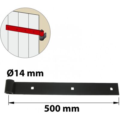 AFBAT - Cerniera in acciaio preverniciato - H.35 x L.500 x P.23 mm - Publicité AFBAT - Cerniera in acciaio preverniciato - H.35 x L.500 x P.23 mm - Publicité