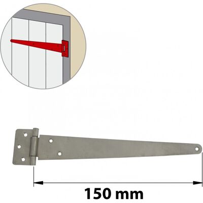 AFBAT Penture anglaise inox brossé, H.65 x L.190 x P.10 mm - Publicité AFBAT Penture anglaise inox brossé, H.65 x L.190 x P.10 mm - Publicité