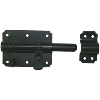 AFBAT Verrou de box porte cadenas acier prépeint, H.70 x L.120 x P.20 mm - Publicité AFBAT Verrou de box porte cadenas acier prépeint, H.70 x L.120 x P.20 mm - Publicité