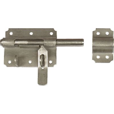 Verrou verrou de box à cadenas ø14 mm AFBAT, acier inox brossé - Publicité Verrou verrou de box à cadenas ø14 mm AFBAT, acier inox brossé - Publicité