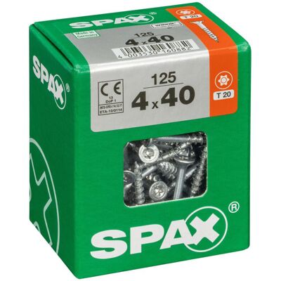 Lot de 125 vis acier tête fraisée torx SPAX, Diam.4 mm x L.40 mm - Publicité Lot de 125 vis acier tête fraisée torx SPAX, Diam.4 mm x L.40 mm - Publicité