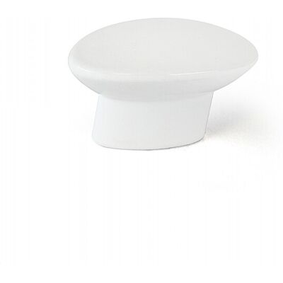 REI Bouton de meuble Ovale blanc zamak H.24 x l.41 x P.19 mm - Publicité REI Bouton de meuble Ovale blanc zamak H.24 x l.41 x P.19 mm - Publicité