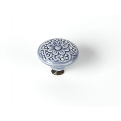 REI Bouton de placard rond en porcelaine bleue - 44mm - Publicité REI Bouton de placard rond en porcelaine bleue - 44mm - Publicité