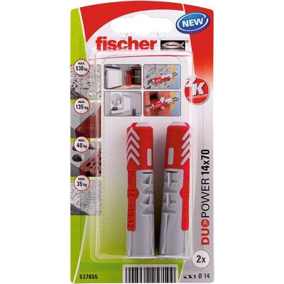 chevilles FISCHER, Diam.14 x L.70 mm - Publicité chevilles FISCHER, Diam.14 x L.70 mm - Publicité