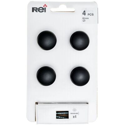 Rei 760 Poignée de porte - Noir, Ronde, Ergonomique - 4 Pièces - Publicité Rei 760 Poignée de porte - Noir, Ronde, Ergonomique - 4 Pièces - Publicité