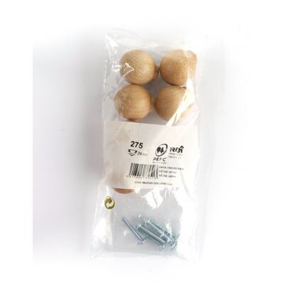 REI Lot de 6 boutons de meuble Boule hêtre bois H.32 x l.29 x P.29 mm - Publicité REI Lot de 6 boutons de meuble Boule hêtre bois H.32 x l.29 x P.29 mm - Publicité