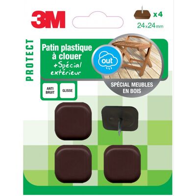 Lot de 4 patins en plastique 3M - Publicité Lot de 4 patins en plastique 3M - Publicité