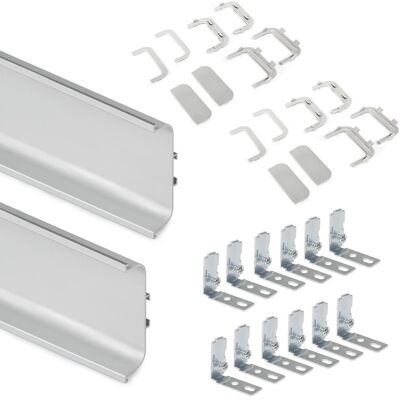 EMUCA Kit Gola à profil central pour meubles de cuisine, Anodisé mat - Publicité EMUCA Kit Gola à profil central pour meubles de cuisine, Anodisé mat - Publicité
