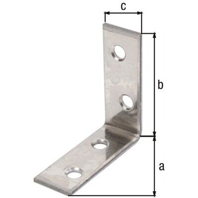 GAH ALBERTS Equerre Chaise 60X60X18mm Inox - Publicité GAH ALBERTS Equerre Chaise 60X60X18mm Inox - Publicité