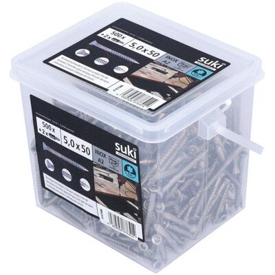 Pack de 500 vis pour terrasse SUKI en acier inoxydable - Hardware - Publicité Pack de 500 vis pour terrasse SUKI en acier inoxydable - Hardware - Publicité