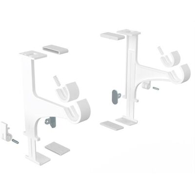 Lot de 2 supports sans perçage tringle à rideau, caisson volet, blanc CESSOT - Publicité Lot de 2 supports sans perçage tringle à rideau, caisson volet, blanc CESSOT - Publicité