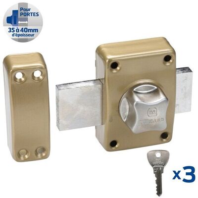 Serrure Bricard Alpha - Poignée réversible, cylindre 5 broches, acier 40mm - Publicité Serrure Bricard Alpha - Poignée réversible, cylindre 5 broches, acier 40mm - Publicité