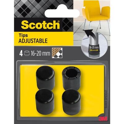 Lot de 4 embouts multitaille, SCOTCH, diam. de 16 à 20 mm, noir - Publicité Lot de 4 embouts multitaille, SCOTCH, diam. de 16 à 20 mm, noir - Publicité