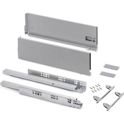 EMUCA Tiroir extérieur Vertex avec réglages 3D hauteur 93mm - 40kg - profondeur 400mm - Acier - Peint en blanc - Publicité EMUCA Tiroir extérieur Vertex avec réglages 3D hauteur 93mm - 40kg - profondeur 400mm - Acier - Peint en blanc - Publicité