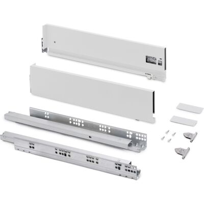 EMUCA Tiroir extérieur Vertex avec réglages 3D hauteur 131mm - 60kg - profondeur 500mm - acier - Peint en blanc - Publicité EMUCA Tiroir extérieur Vertex avec réglages 3D hauteur 131mm - 60kg - profondeur 500mm - acier - Peint en blanc - Publicité