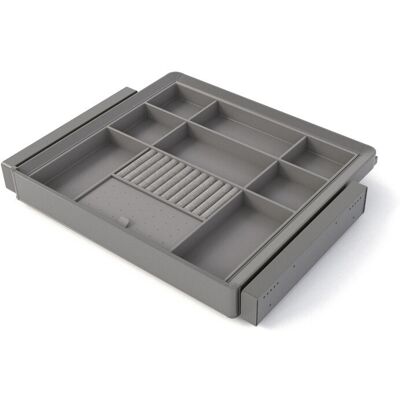 EMUCA Kit tiroir organisateur et rack ajustable Quartz pour armoires - glissières extension totale et à fermeture douce - Module 60c - Publicité EMUCA Kit tiroir organisateur et rack ajustable Quartz pour armoires - glissières extension totale et à fermeture douce - Module 60c - Publicité