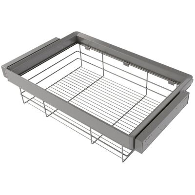 EMUCA Kit tiroir en fil métallique et rack ajustable Quartz pour armoires - glissières extension totale et à fermeture douce - Modul - Publicité EMUCA Kit tiroir en fil métallique et rack ajustable Quartz pour armoires - glissières extension totale et à fermeture douce - Modul - Publicité