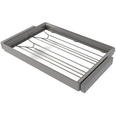 EMUCA Kit tiroir à chaussures et rack ajustable Quartz pour armoires - glissières extension totale et à fermeture douce - Module 80c - Publicité EMUCA Kit tiroir à chaussures et rack ajustable Quartz pour armoires - glissières extension totale et à fermeture douce - Module 80c - Publicité