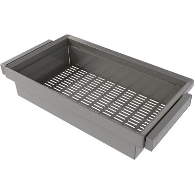 EMUCA Kit panier métallique et rack ajustable Quartz pour armoires - glissières extension totale et à fermeture douce - Module 90cm - Publicité EMUCA Kit panier métallique et rack ajustable Quartz pour armoires - glissières extension totale et à fermeture douce - Module 90cm - Publicité