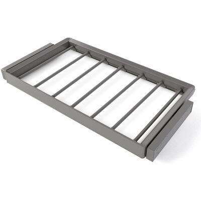 EMUCA Kit de porte-pantalon à 7tringles et rack ajustable Quartz pour armoires - glissières extension totale et à fermeture douce - - Publicité EMUCA Kit de porte-pantalon à 7tringles et rack ajustable Quartz pour armoires - glissières extension totale et à fermeture douce - - Publicité